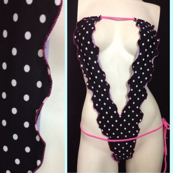 Sexy exotic romper monokini poke a dot