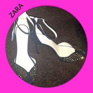 Zara Gold Studded Sandals