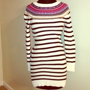 **RESERVED** Stripe sweater dress