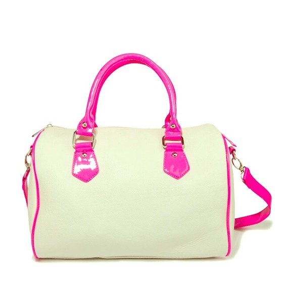 NWT Neon pink Boston bag