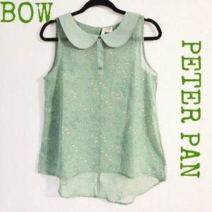 Mint Green Peter Pan Collar Top