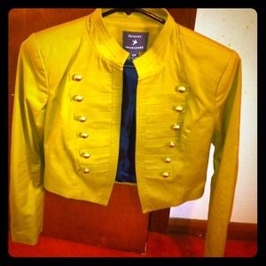 Lime Green fashion military jacket -NEW PRICE