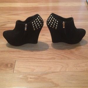 Studded wedge booties PERFECT for fall!
