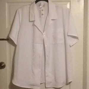Brand new white button down