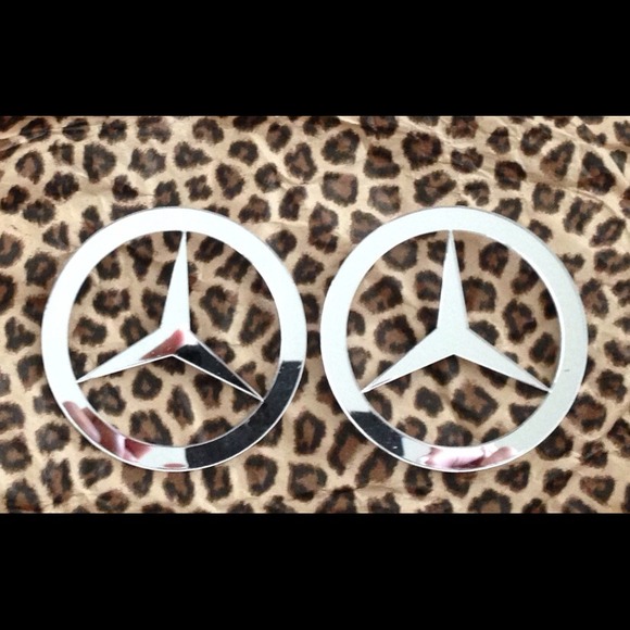 Silver Mercedes Earring