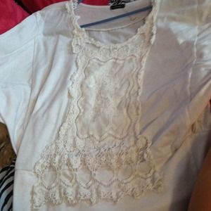 Adorable shirt with lace