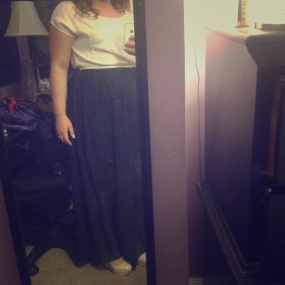 Black and white, maxi dress