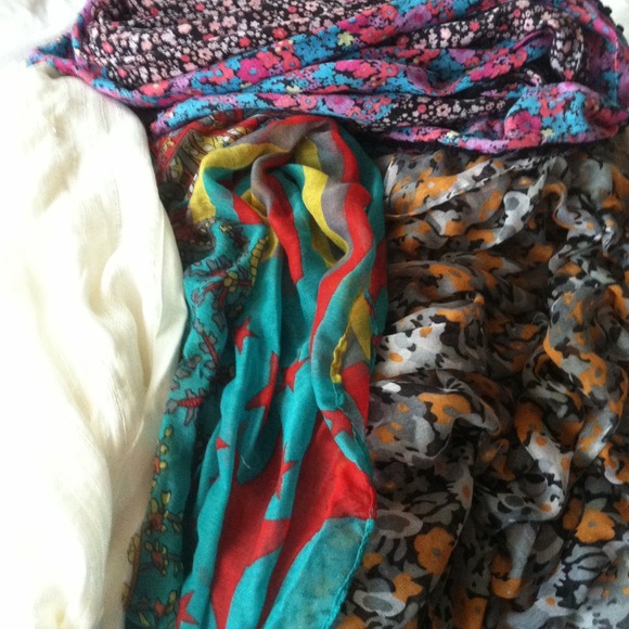4 uniquely designed scarves