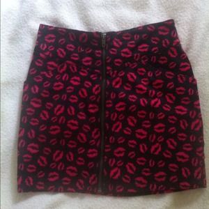 H&M Lips Mini Skirt