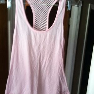 Express backless light pink top