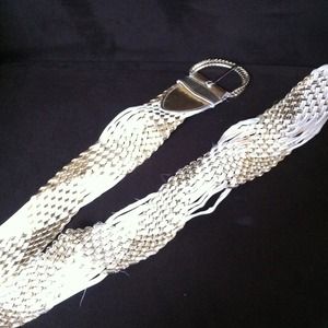 Gold & White Dress Belt