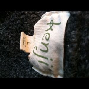 Hooded gray tunic sweater