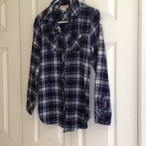 A Blue Flannel Plaid Shirt!