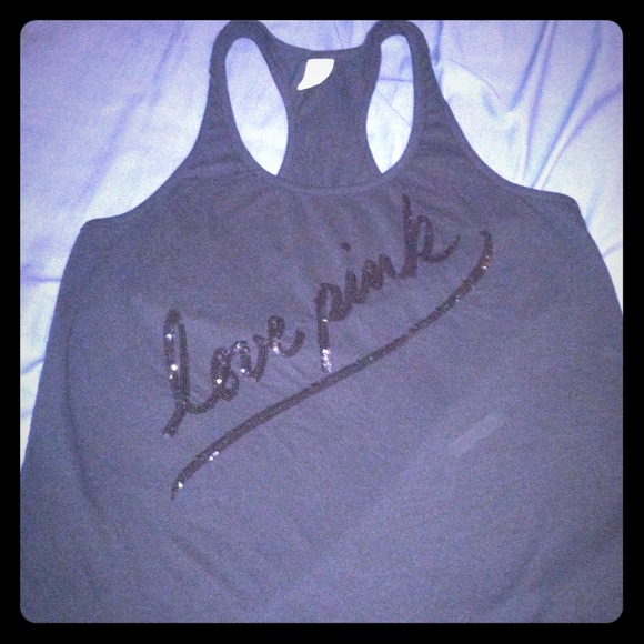 ⛔🚫sold🚫⛔Victoria secret pink black racer back