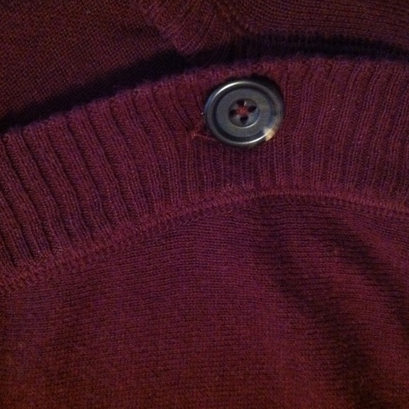 Maroon Deep-V Cardigan - Picture 2 of 3