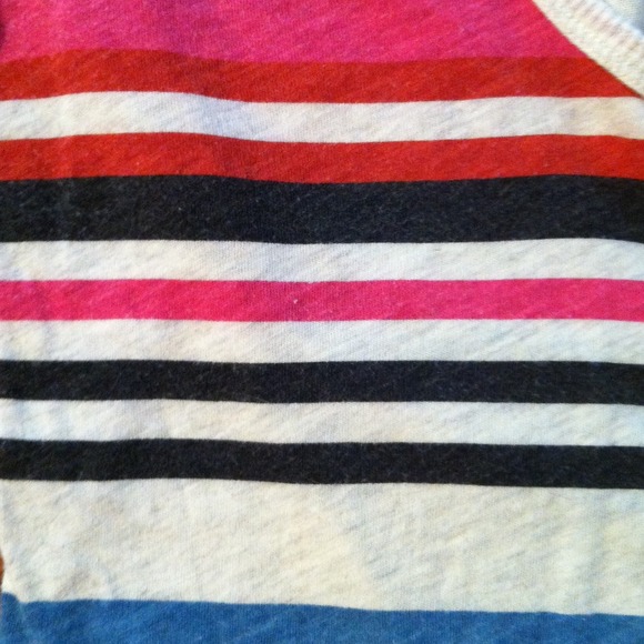 Colorful Fitted Stripe V-Neck - Picture 2 of 3