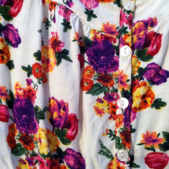 Floral Spaghetti Strap Tank - Picture 2 of 3