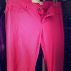 Pink Abercrombie skinny jeans