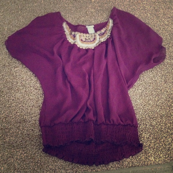 Eggplant purple blouse