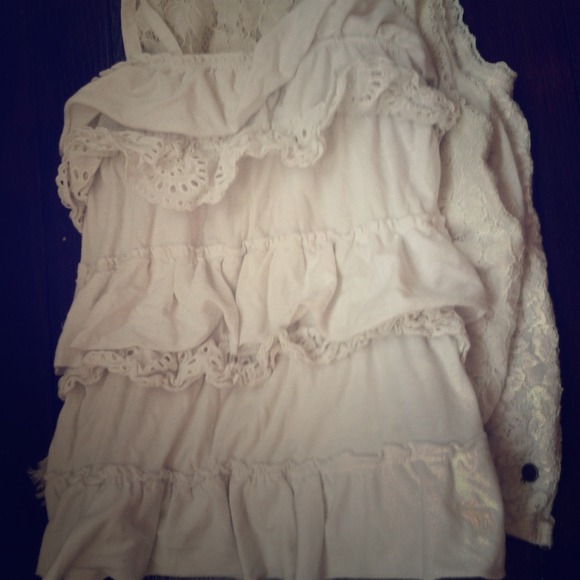 Bundle of 3 white Abercrombie Tank tops