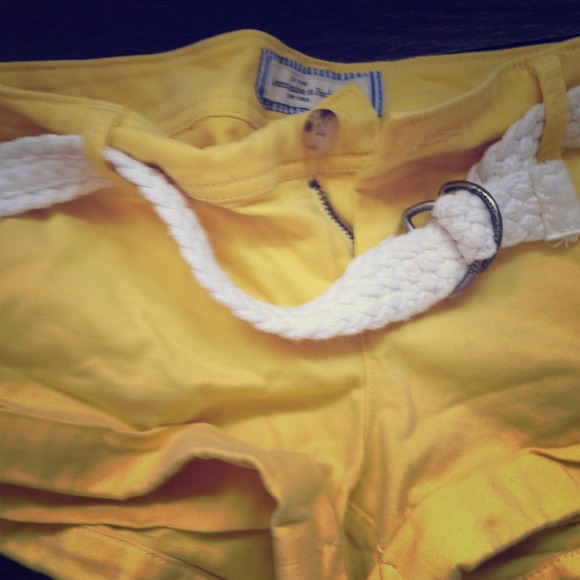 Yellow Abercrombie shorts