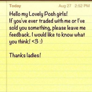 To my lovely Poshers! :)