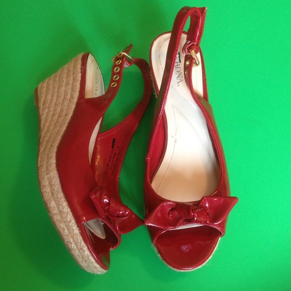 Merona Red strappy wedge