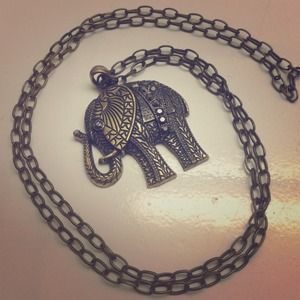 Long elephant necklace