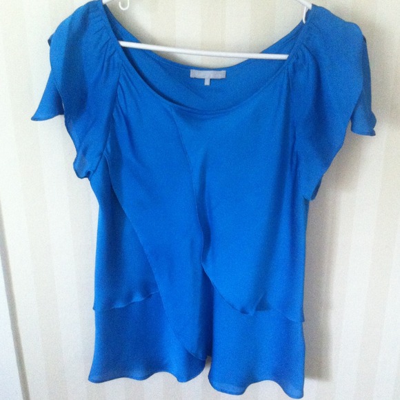 Drapey silk top- Gorgeous color!
