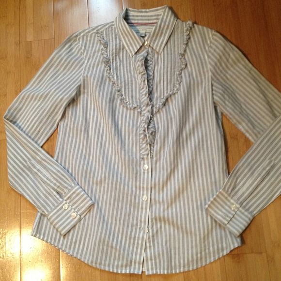 🚫SOLD 💥Banana Republic Bib Collar Striped - Picture 3 of 4