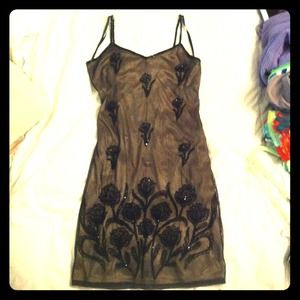 BEAUTIFUL hand beaded black dress