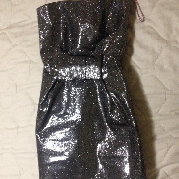 Glitter Bow Sparkly Dress! -Runs Small - Picture 2 of 3