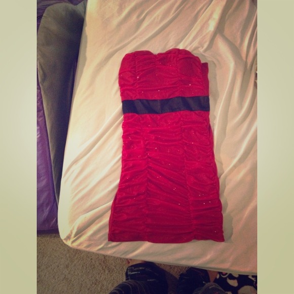 RED AND BLACKY SPARKLY DRESS FOR SALE