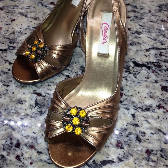 Antique Gold Candies Heels