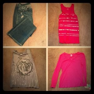 **RESERVED** BUNDLED tanks, top, and jeans