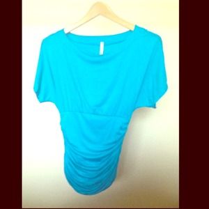 Beautiful Blue lose butterfly sleeve top!