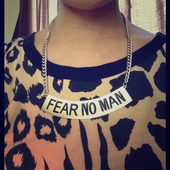 Fear no man necklace nicki minaj