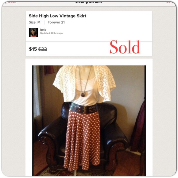 Side High Low Vintage Skirt 💢SOLD AS A BUNDLE💢