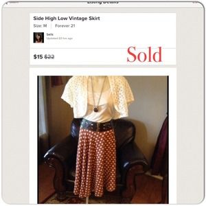 Side High Low Vintage Skirt 💢SOLD AS A BUNDLE💢