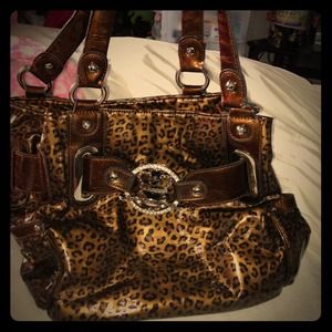 Kathy Van Zeeland Leopard Purse