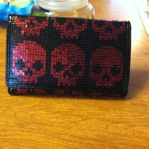 Iron fist sequin wallet with skullsreduced☀️☀️☀️☀️