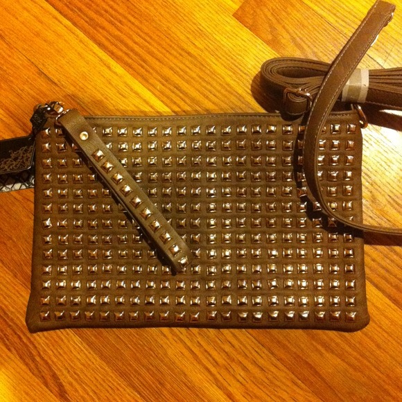 Studded Leather Crossbody / Clutch /Purse - Picture 3 of 3