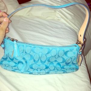 Authentic Turquoise Coach Purse