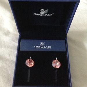 Authentic Brand New Swarovski Light Rose Earrings