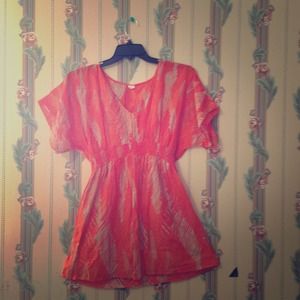 Loose orange dress