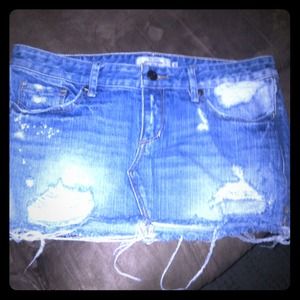 A&F denim mini skirt