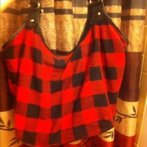 Large plaid purse