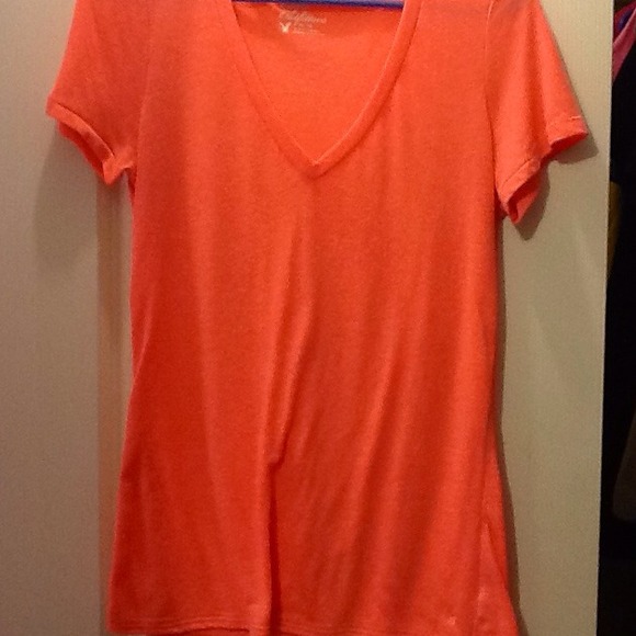 American Eagle Orange V-Neck