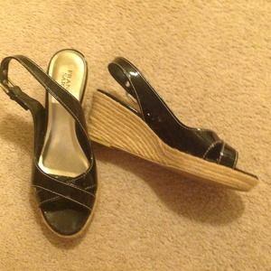 Patent leather sandals