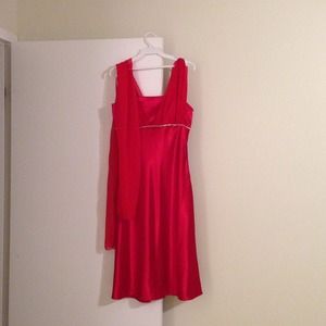 Red evening dress